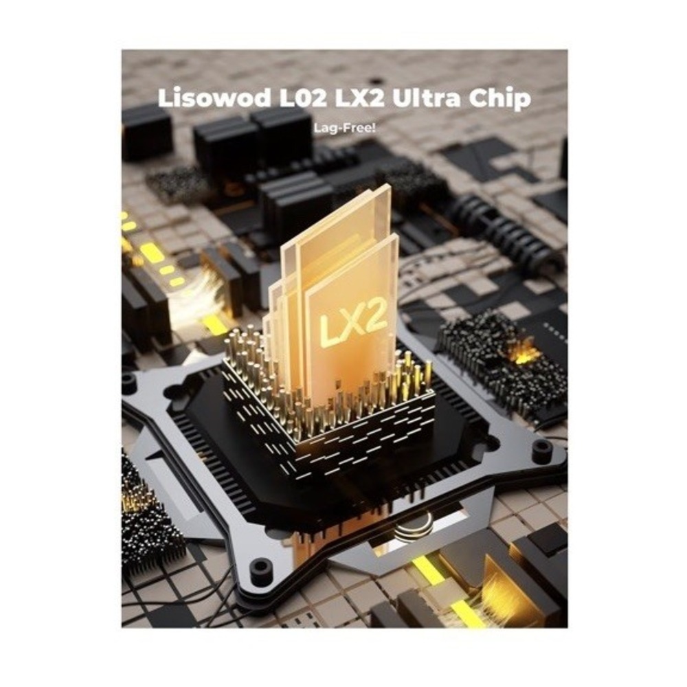 Lisowod L02 1080P WiFi Bluetooth Projector 1200 ANSI |‎ Netflix, YouTube, 4K - Picture 11 of 13